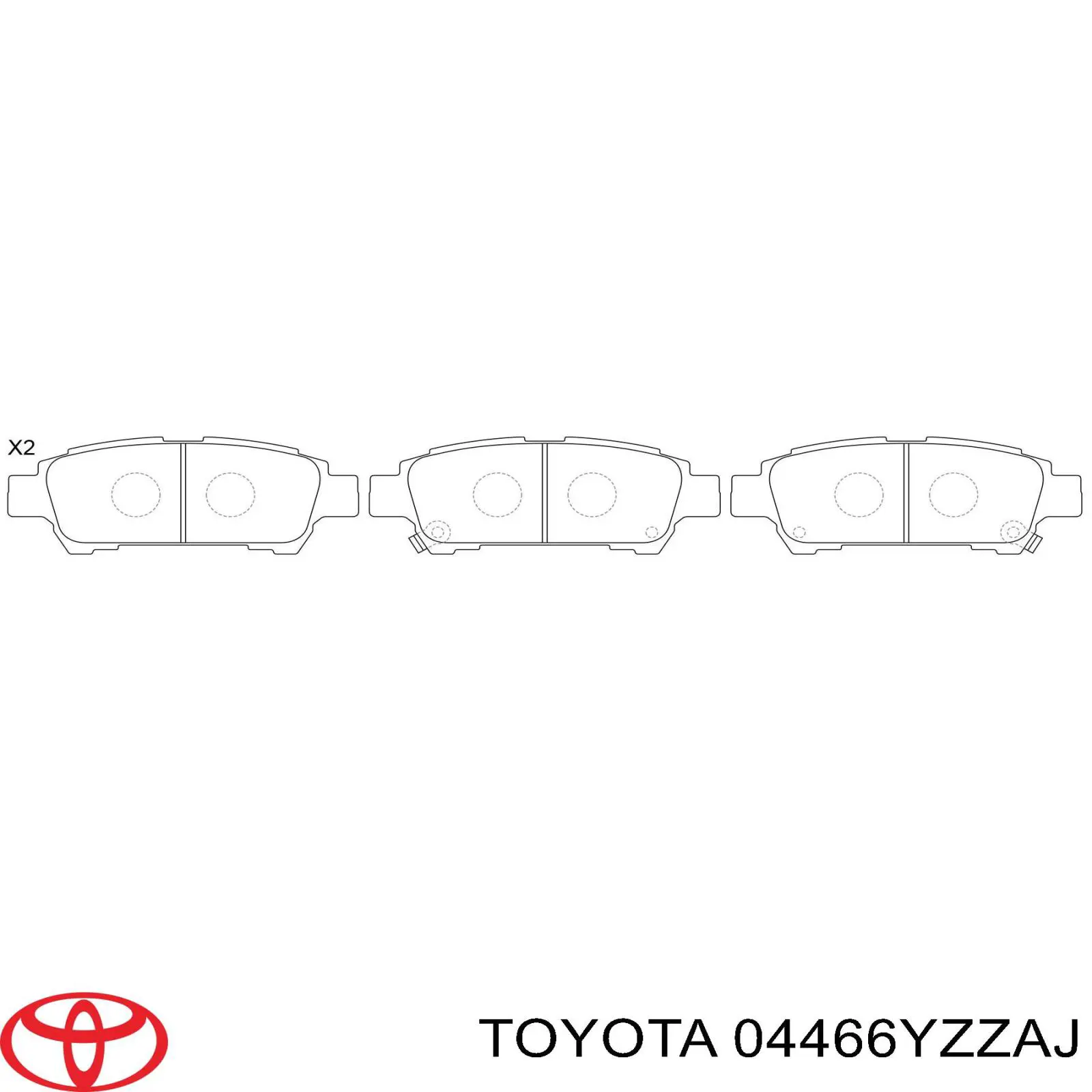 Передние тормозные диски 04466YZZAJ Toyota