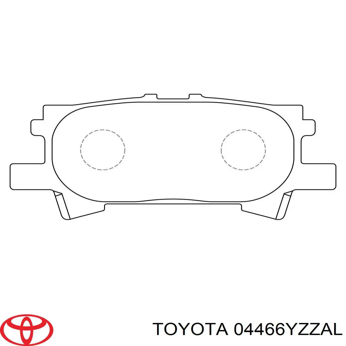 04466YZZAL Toyota задние тормозные колодки