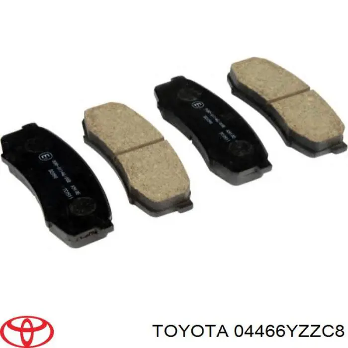 04466YZZC8 Toyota колодки тормозные задние дисковые