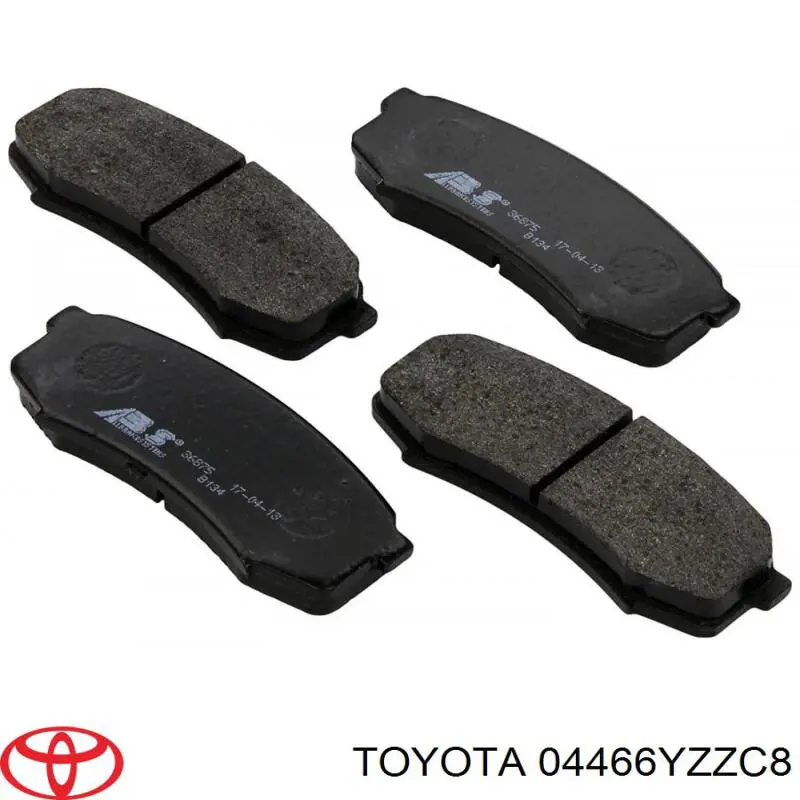 04466YZZC8 Toyota Sapatas do freio traseiras de disco