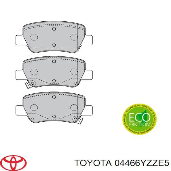 Задние тормозные колодки 04466YZZE5 Toyota