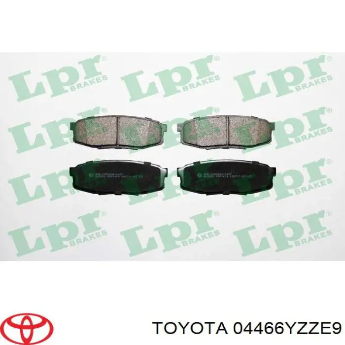 Купить 04466YZZE9 Toyota Колодки тормозные задние, дисковые