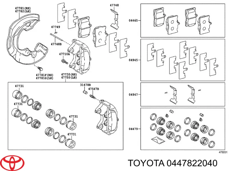 0447822040 Toyota/Lexus