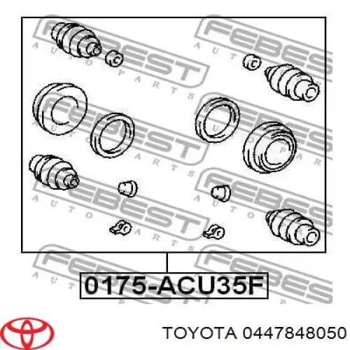 Ремкомплект тормозной системы Toyota 0447848050 цена, от 27.20 USD