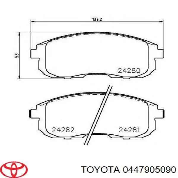 Ремкомплект заднего суппорта Toyota 0447905060