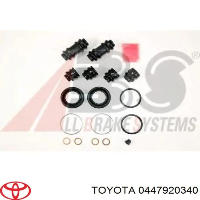 Juego de reparación, pinza de freno trasero 0447920340 Toyota