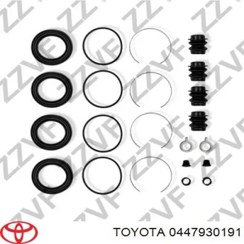 Ремкомплект переднего суппорта 0447930191 Toyota