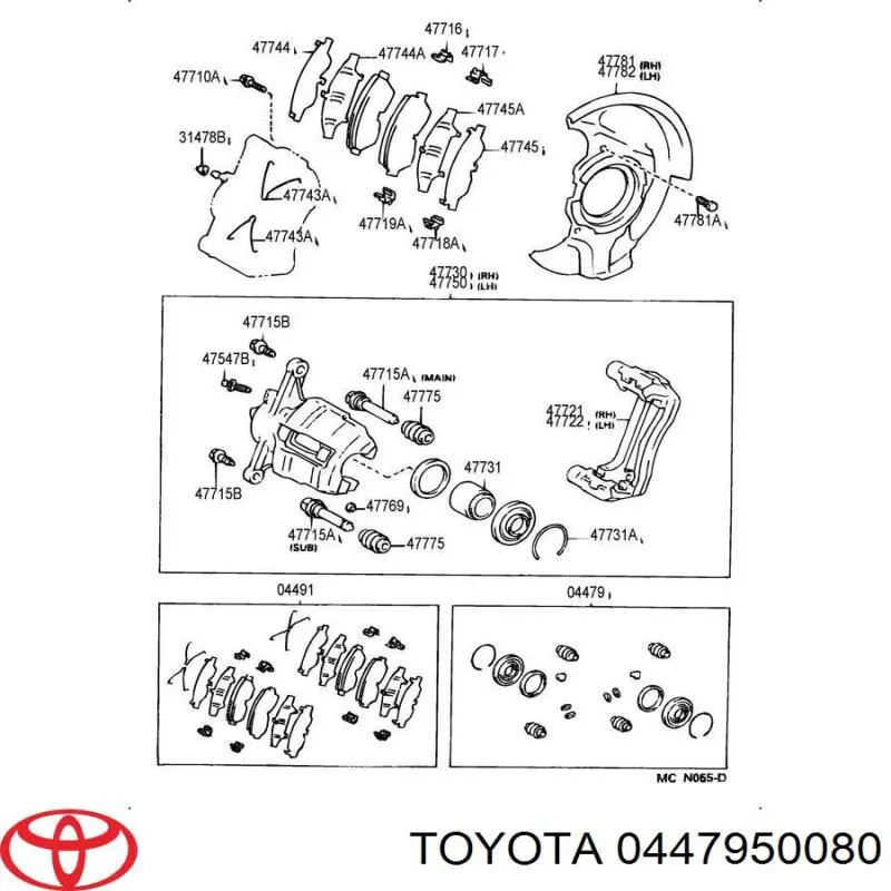 0447950080 Toyota
