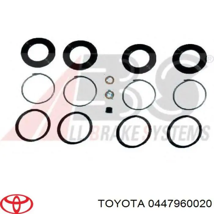 0447960020 Toyota kit de reparação de suporte do freio dianteiro