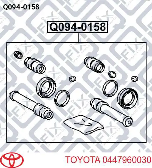 0447960030 Toyota kit de reparação de suporte do freio traseiro