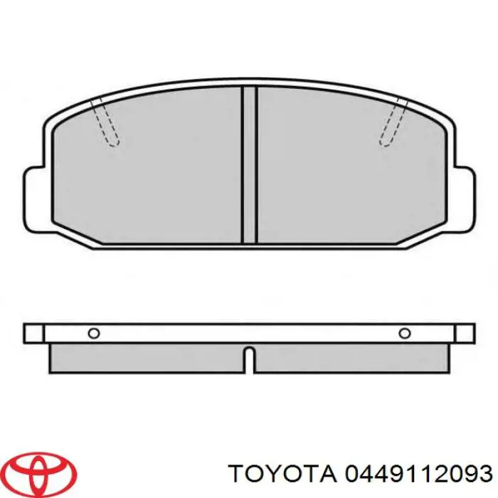 Купить 0449112093 Toyota Колодки тормозные