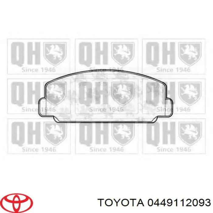 Колодки Toyota 0449112093 цена, от 16.87 USD