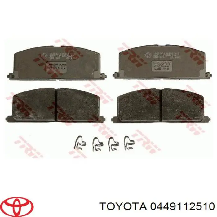 0449112510 Toyota передние тормозные колодки