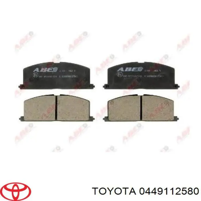 Передние тормозные колодки 0449112580 Toyota