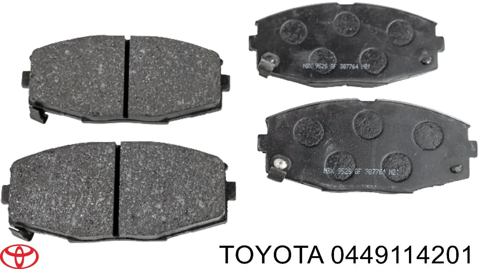 Передние тормозные колодки 0449114201 Toyota