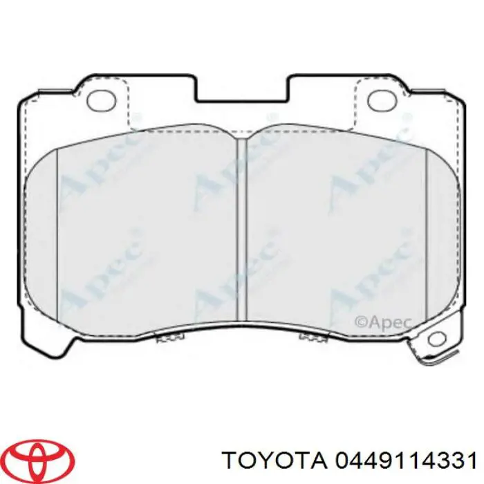 Передние тормозные колодки 0449114331 Toyota