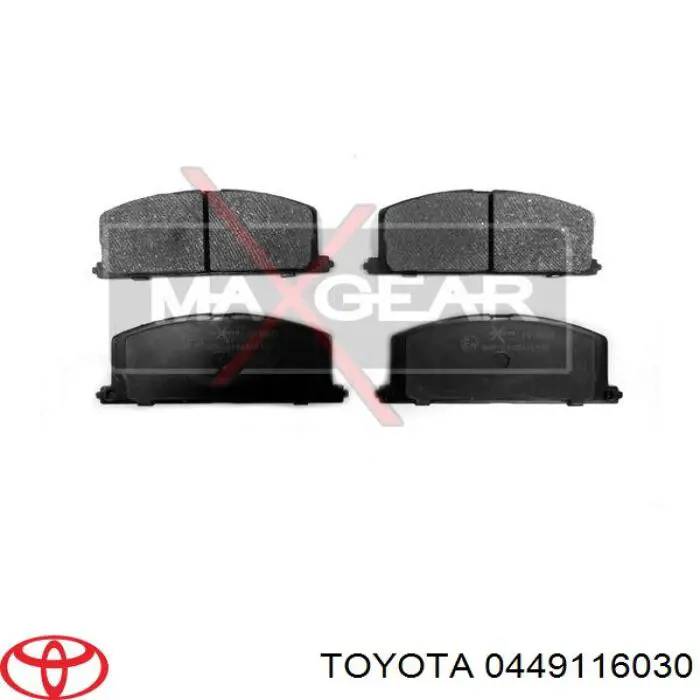 0449116030 Toyota передние тормозные колодки