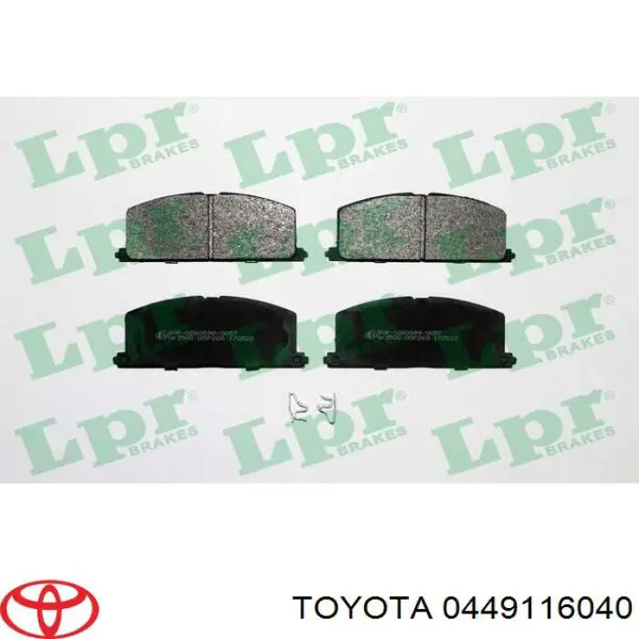 Передние тормозные колодки 0449116040 Toyota