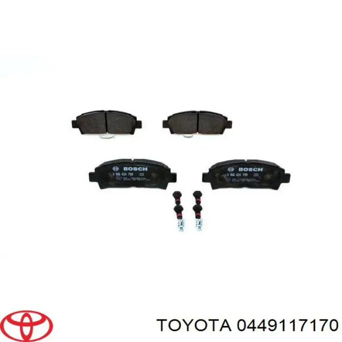 0449117170 Toyota колодки тормозные передние дисковые