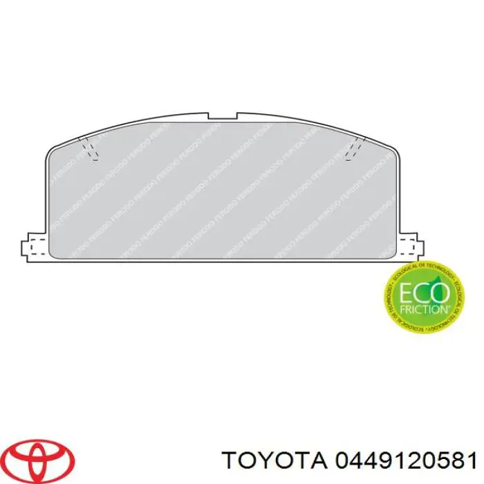 0449120581 Toyota Колодки передние