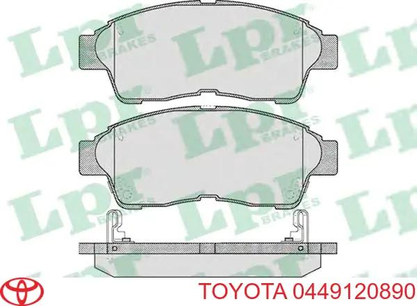 Передние тормозные колодки 0449120890 Toyota