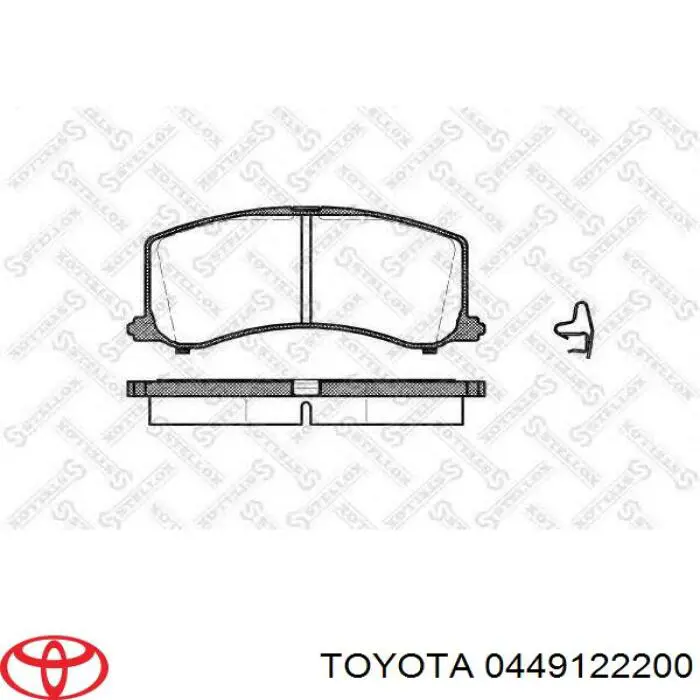 Передние тормозные колодки 0449122200 Toyota