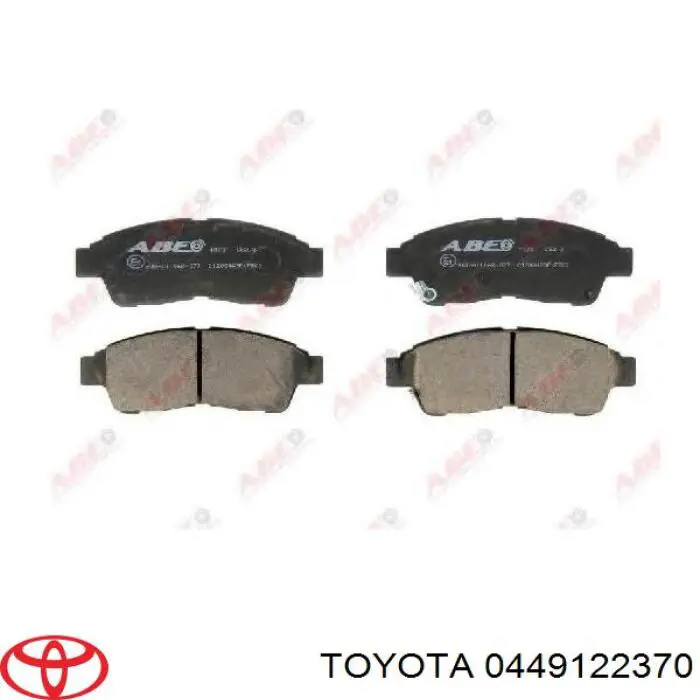 Передние тормозные колодки 0449122370 Toyota