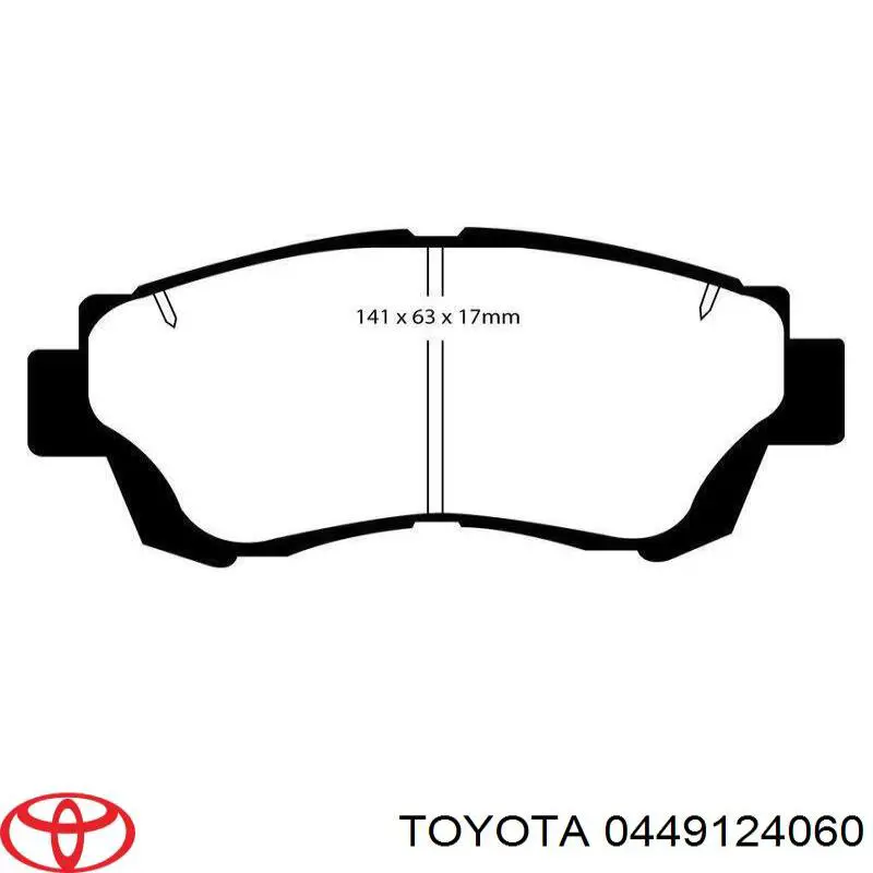Купить 0449124060 Toyota Колодки тормозные