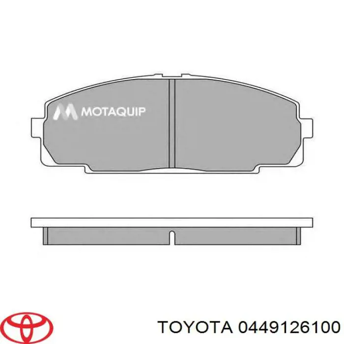 Передние тормозные колодки 0449126100 Toyota