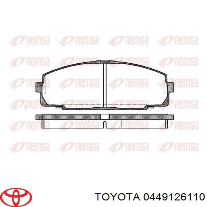 Передние тормозные колодки 0449126110 Toyota