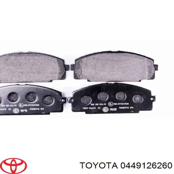 Передние тормозные колодки 0449126260 Toyota