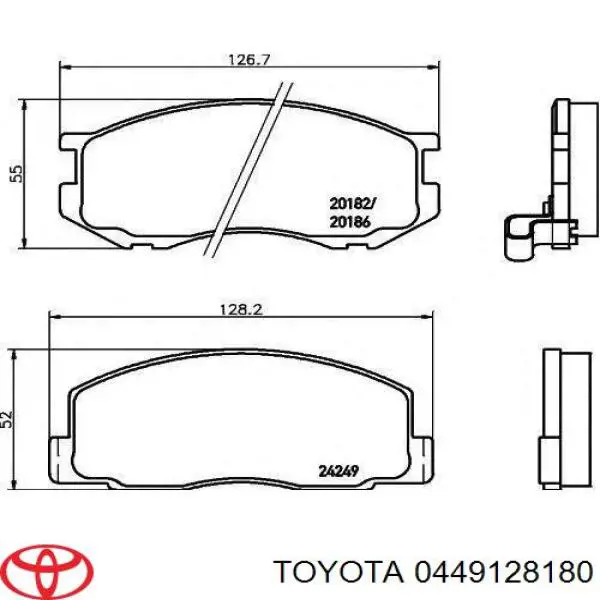 Передние тормозные колодки 0449128180 Toyota