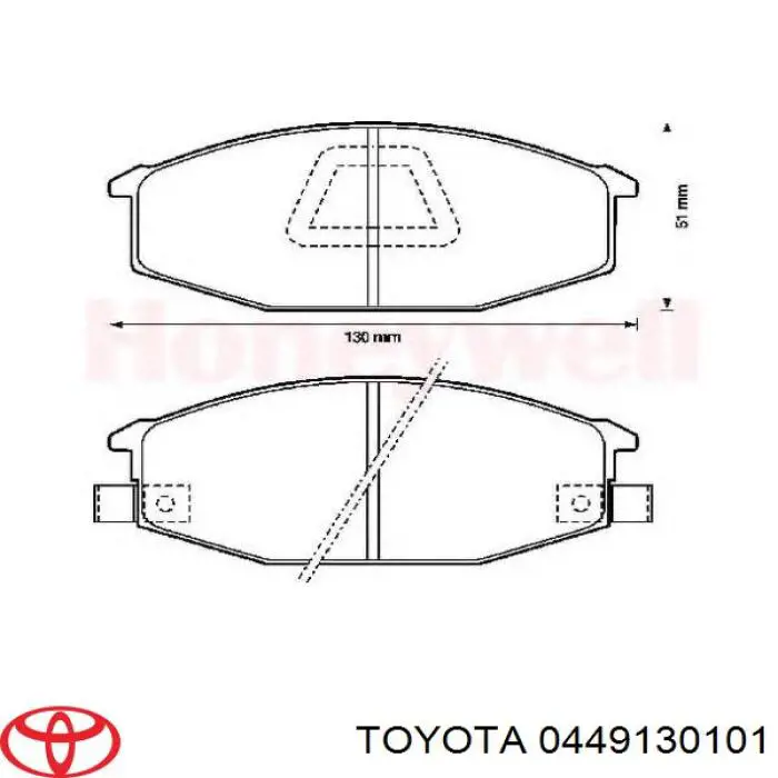 0449130101 Toyota передние тормозные колодки