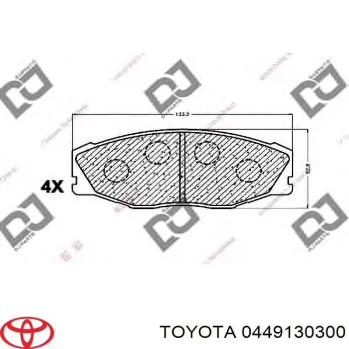 0449130300 Toyota sapatas do freio dianteiras de disco
