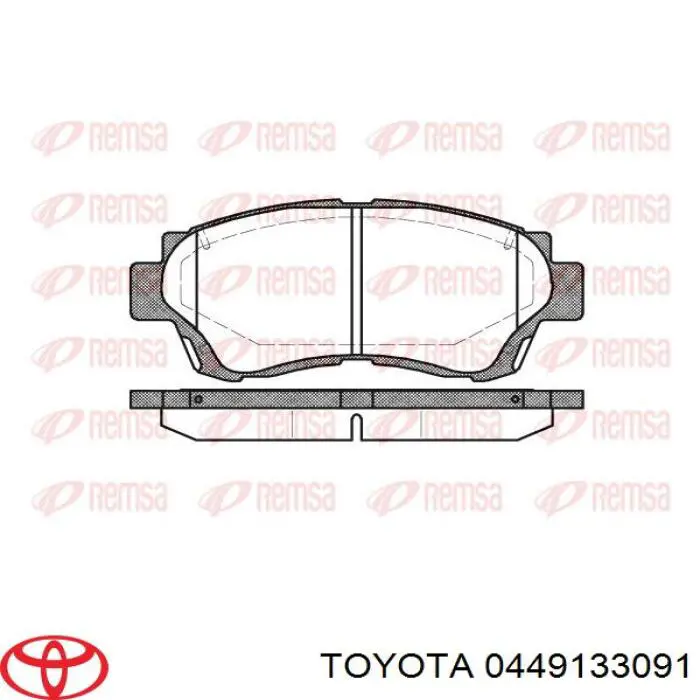 Передние тормозные колодки 0449133091 Toyota