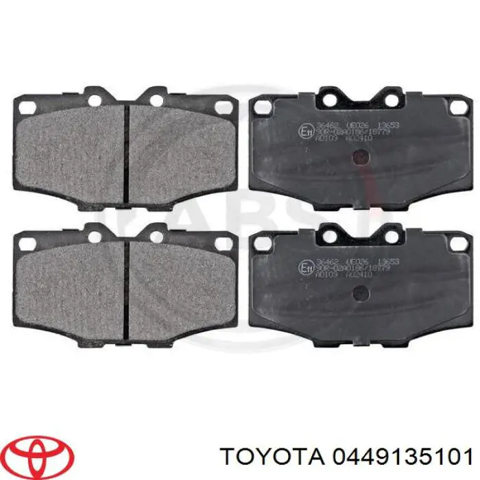 Передние тормозные колодки 0449135101 Toyota