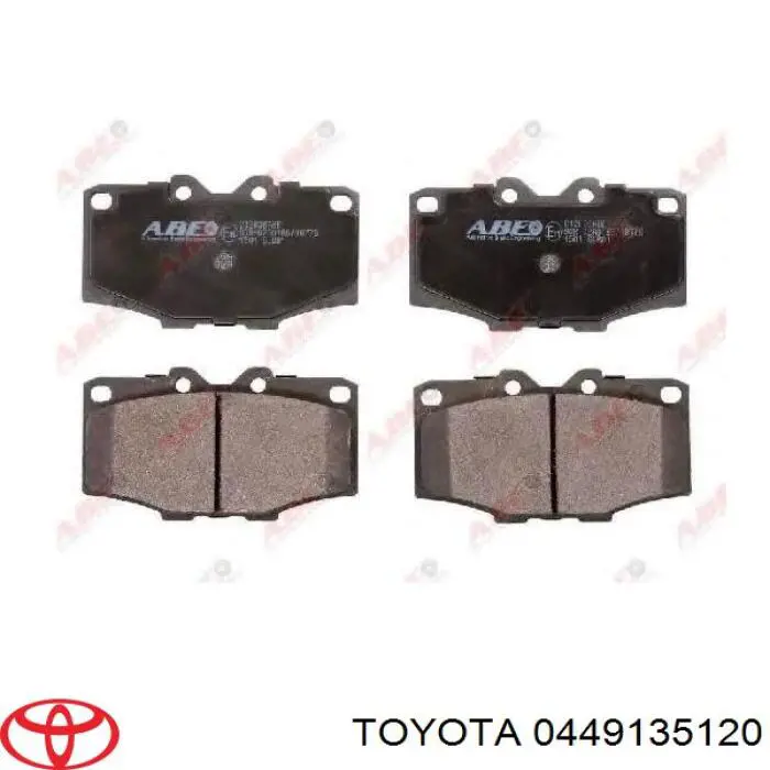 Передние тормозные колодки 0449135120 Toyota