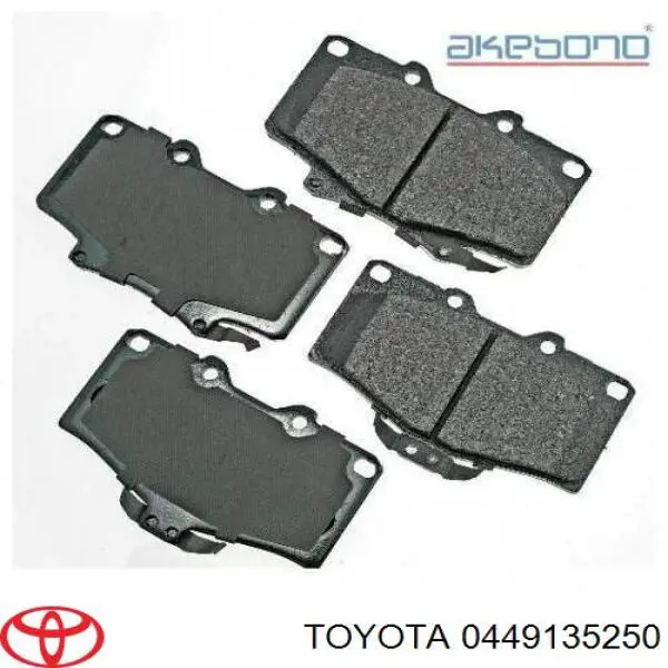 0449135250 Toyota sapatas do freio dianteiras de disco