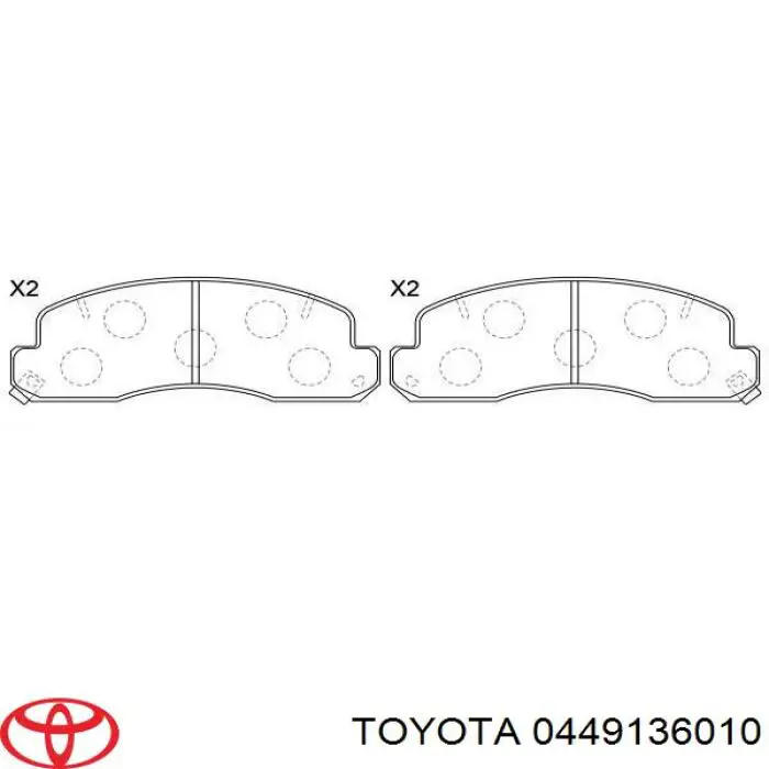 Передние тормозные колодки 0449136010 Toyota