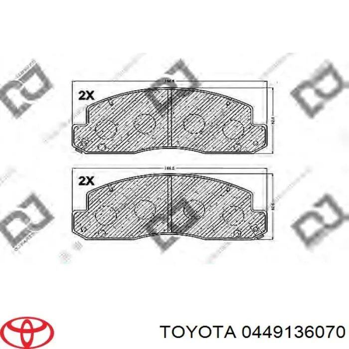 Передние тормозные колодки 0449136070 Toyota