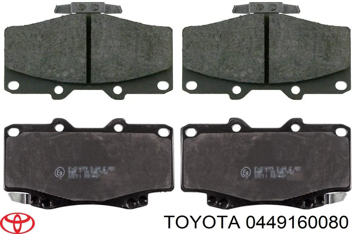 Купить 0449160080 Toyota Колодки тормозные