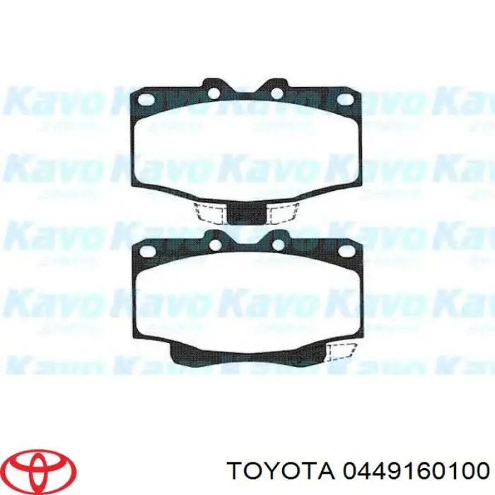 Передние тормозные колодки 0449160100 Toyota