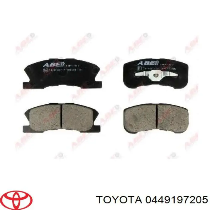 Передние тормозные колодки 0449197205 Toyota