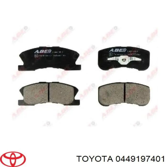 0449197401 Toyota колодки тормозные передние дисковые