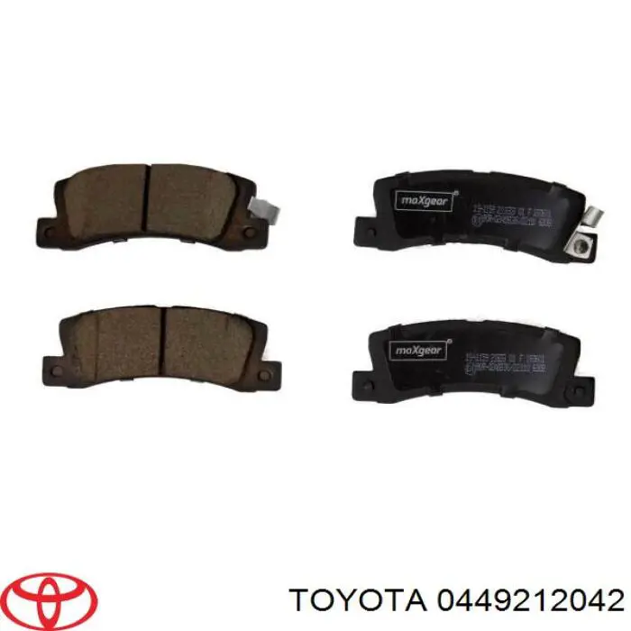 Задние тормозные колодки 0449212042 Toyota