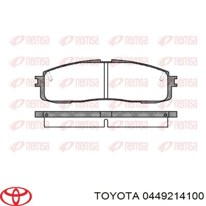 Задние тормозные колодки 0449214100 Toyota