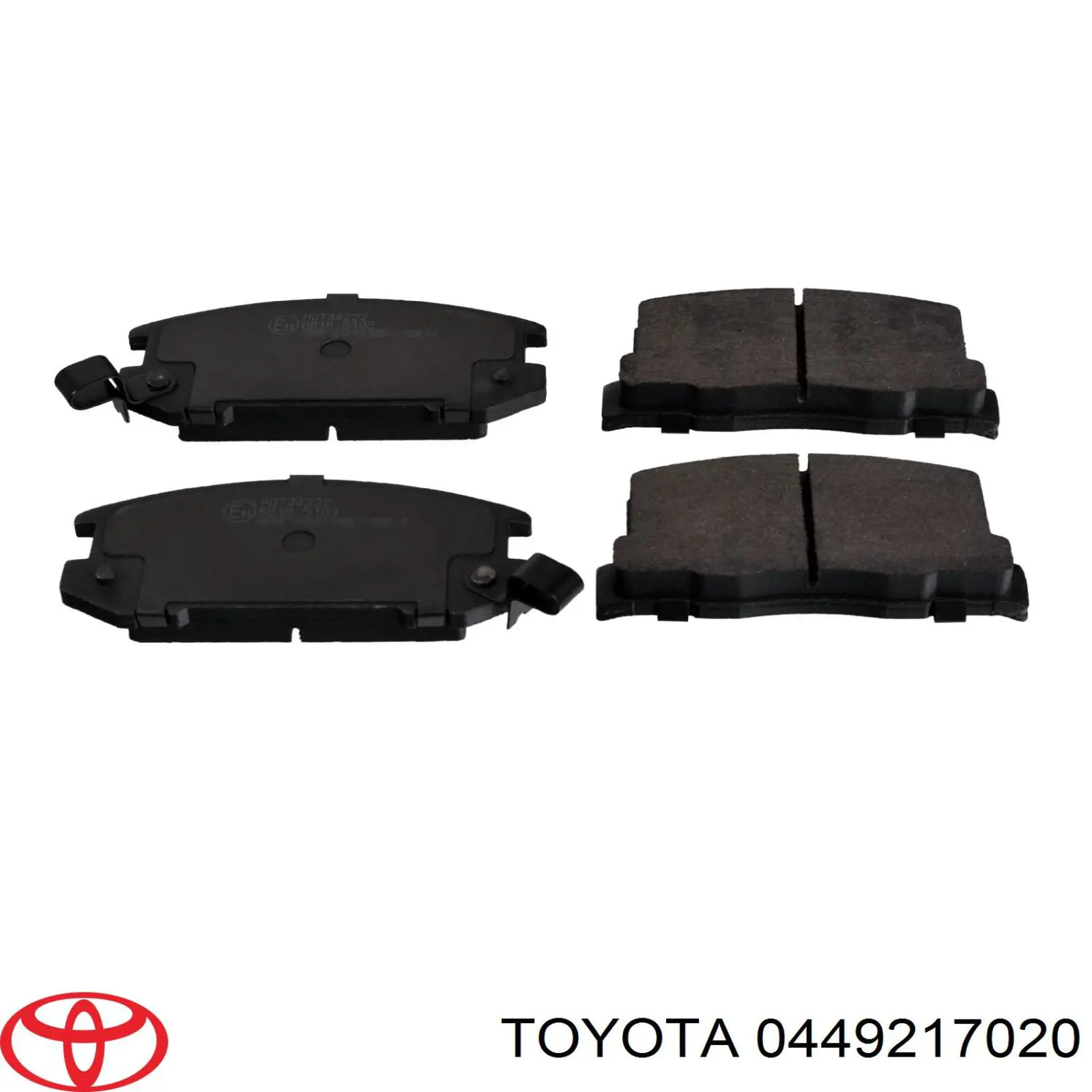 0449217020 Toyota задние тормозные колодки