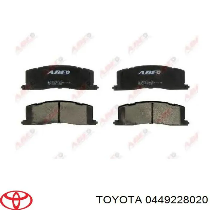 Задние тормозные колодки 0449228020 Toyota