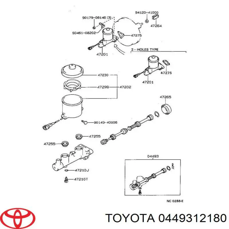 Ремкомплект главного тормозного цилиндра Toyota 0449312180 цена, от 4.36 USD