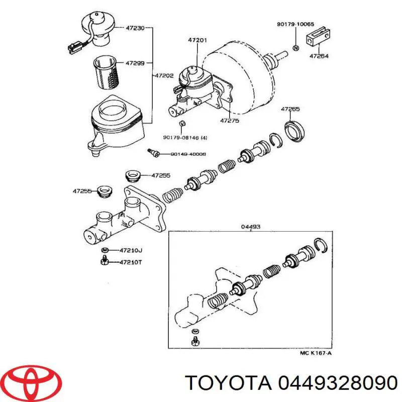 449328090 Toyota ремкомплект главного тормозного цилиндра